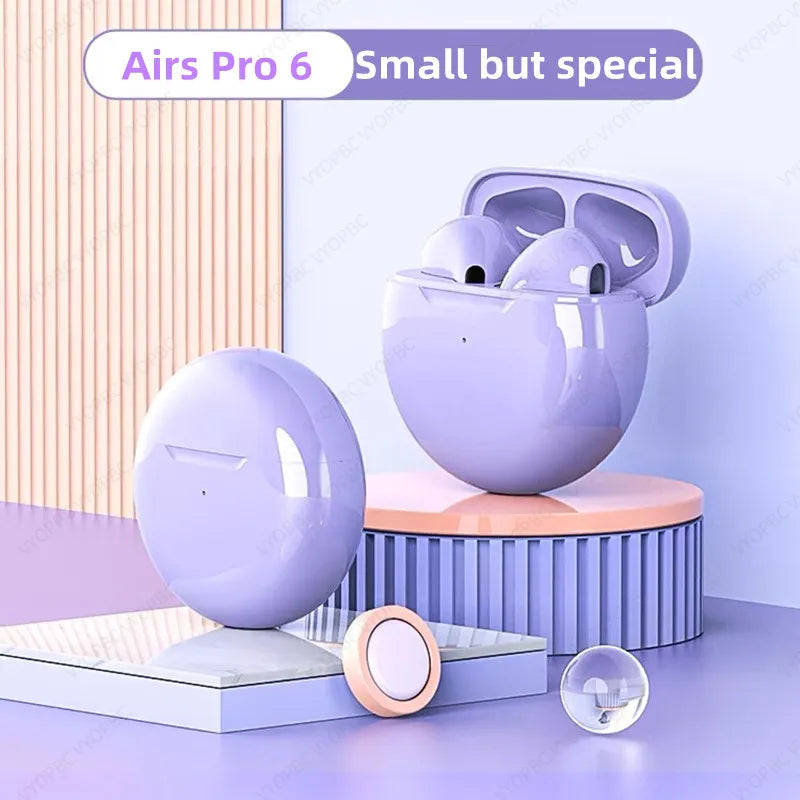🟠 Original Air Pro 6 TWS Ασύρματα ακουστικά Bluetooth Mini Pods Ακουστικά ακουστικά ακουστικά ακουστικά για Xiaomi Android Apple iPhone