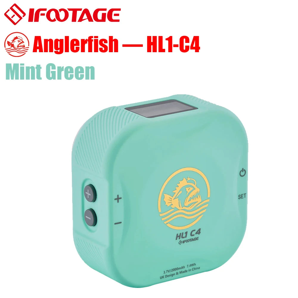 IFOOTAGE RGB Video Light - 360Deg App Control 18 Effects Mint Green