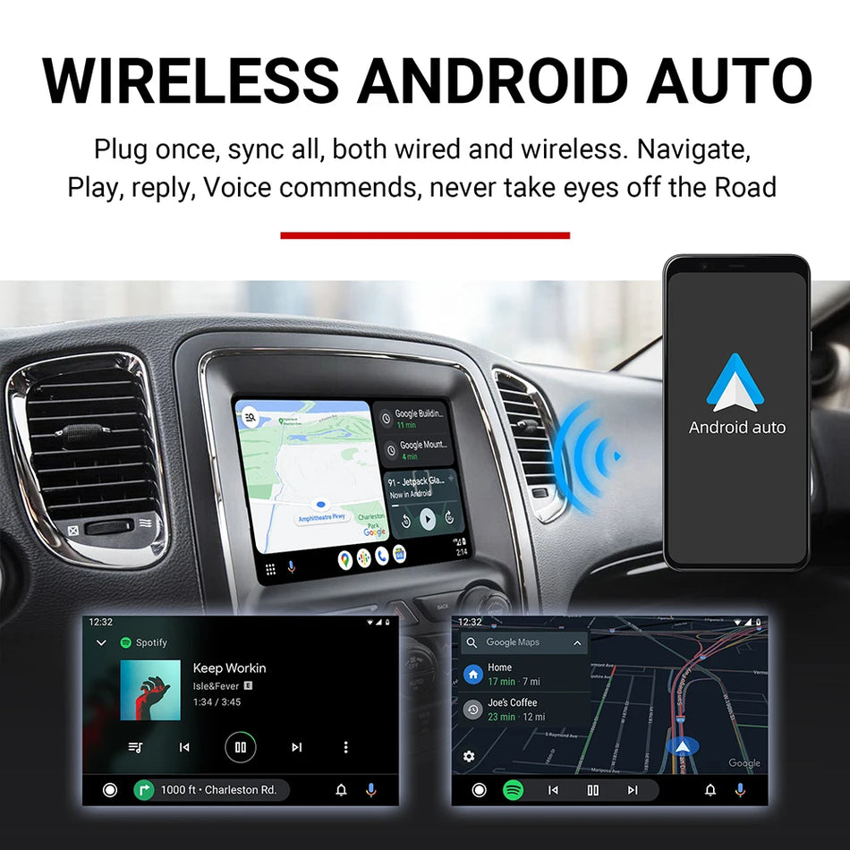 Kit de retrofit Dodge Challenger CarPlay Android Auto cu aspect OEM