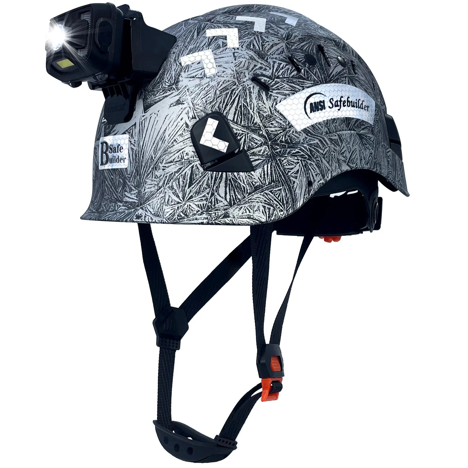 Safety Hard Hats With Headlight - Lightweight Helmet CR06-GangMu SHL01