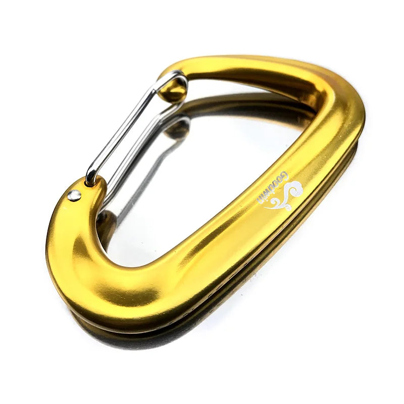 12KN D-Shape Aluminium Climbing Carabiner with Locking Mechanism 6 / CHINA