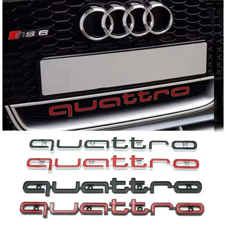 High-Quality 3D ABS Front Grille Emblem for Audi Quattro A3 A4 A5 A6 A6L A7 A8 Q3 Q5 Q7 S3 S4 S5 RS3 RS4 RS6 Badges