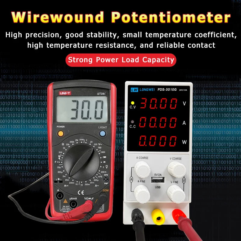 Longwei PDS-3010G - Adjustable 0-30V 10A Lab Bench Power