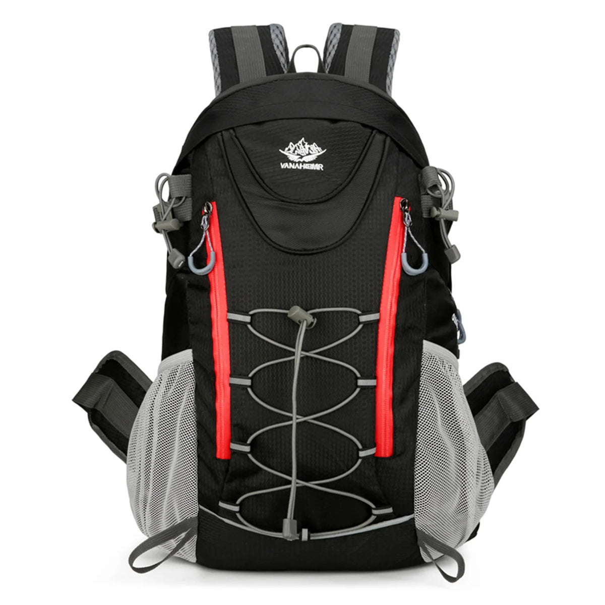 Hiking Travel Backpack 40L &ndash; Water-Repellent Nylon Exterior black color