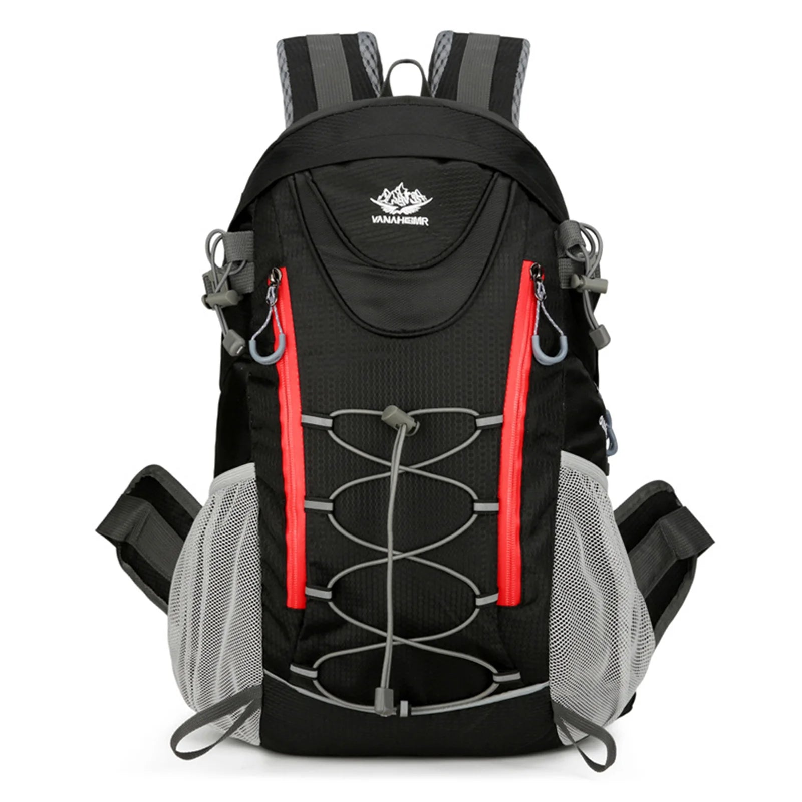 Hiking Travel Backpack 40L &ndash; Water-Repellent Nylon Exterior black color