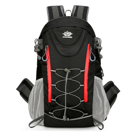 Hiking Travel Backpack 40L &ndash; Water-Repellent Nylon Exterior black color