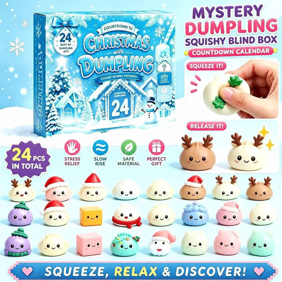 Christmas Dumpling Squishy Advent Calendar With 24 Day Countdown by InterCyprus Trading Ltd