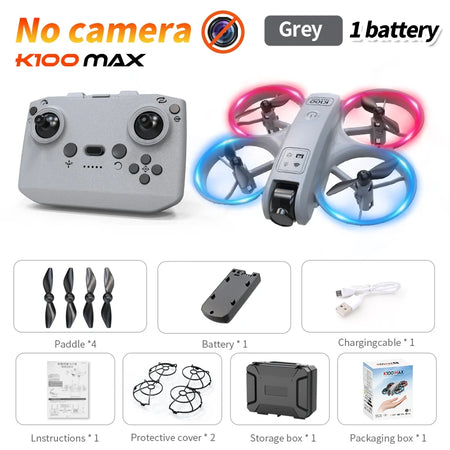 K100 Max Mini RC Drone &ndash; 4K Camera With Foldable Design NO Camera White