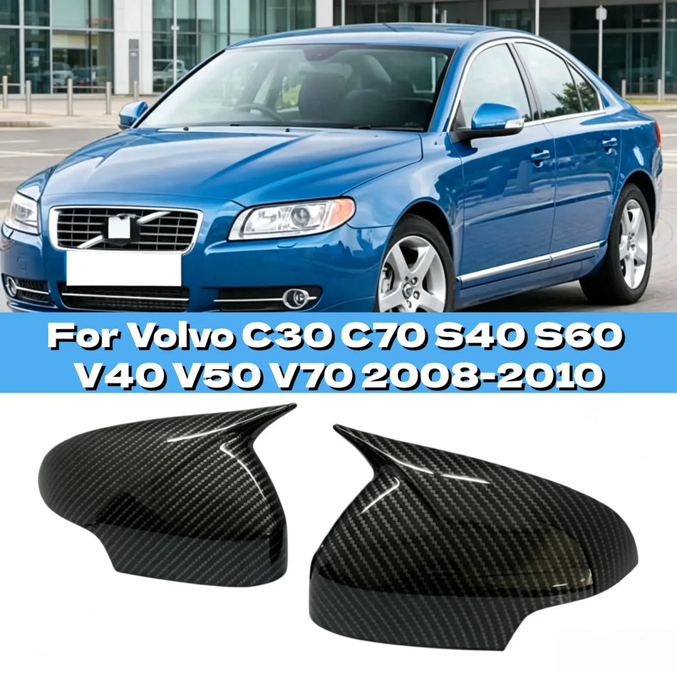 Side Mirror Covers ABS for Volvo C30 C70 S40 S60 V40 V50 V70 Pair by InterCyprus Trading Ltd