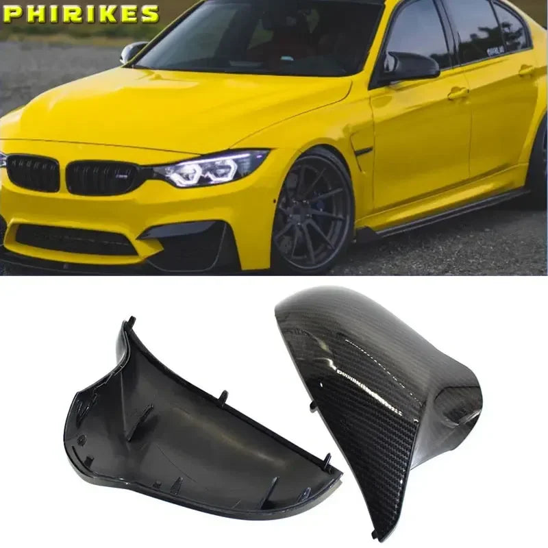 Oglekļa šķiedras krāsas spoguļu vāki BMW M2 M3 M4 LHD
