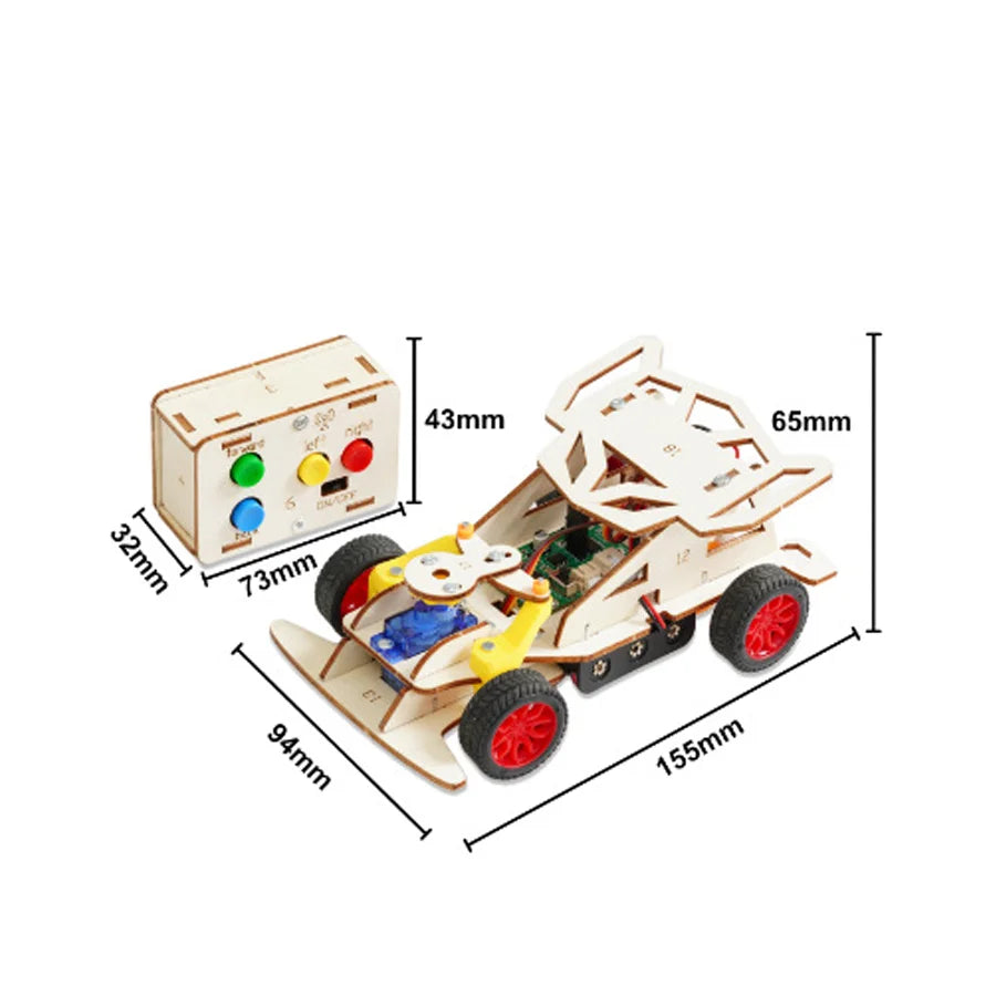 Science Toys Physics Experimental Tool Kit &ndash; Engaging DIY Remote Steering Car