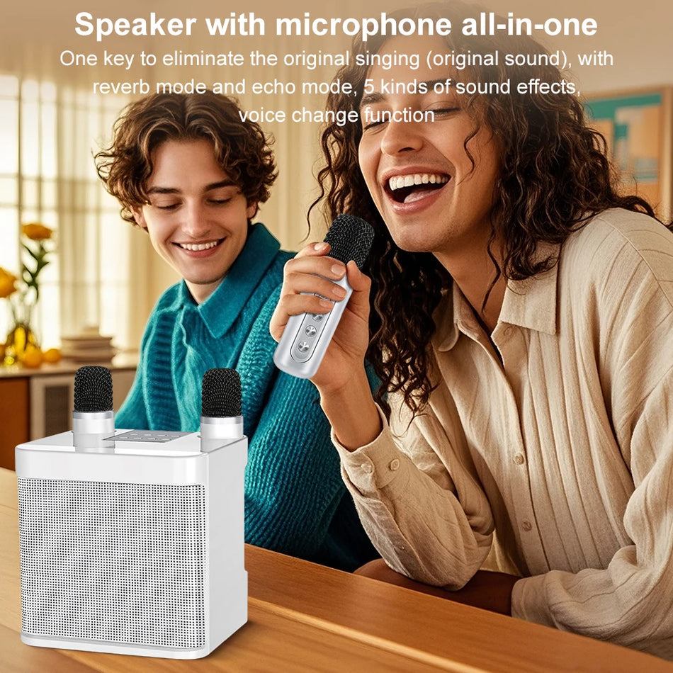 Alloyseed Portable Karaoke Boombox &ndash; Dual Mic Wireless