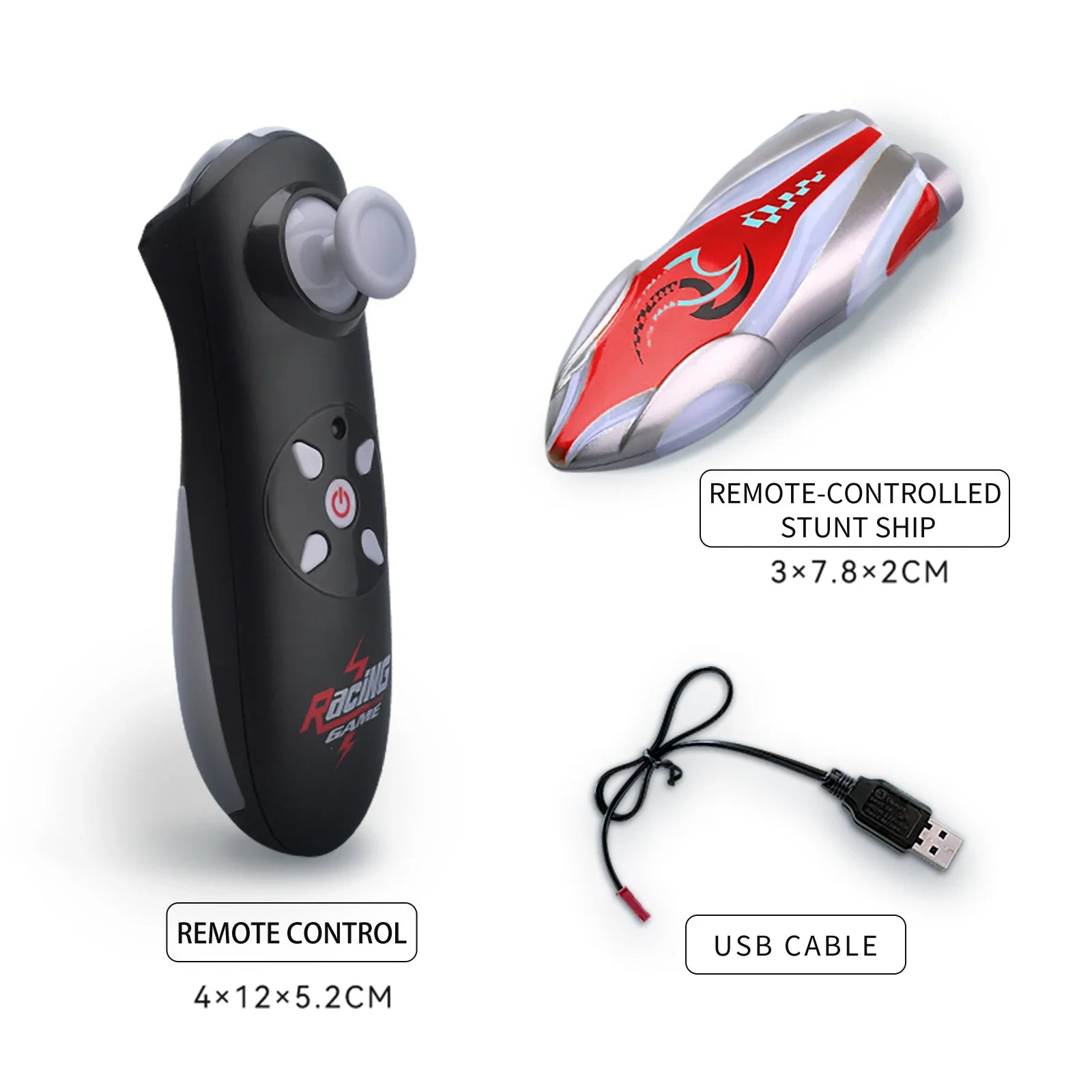 Mini RC Boat Stunt 360 Degree Palm Sized Ship &ndash; LED Light