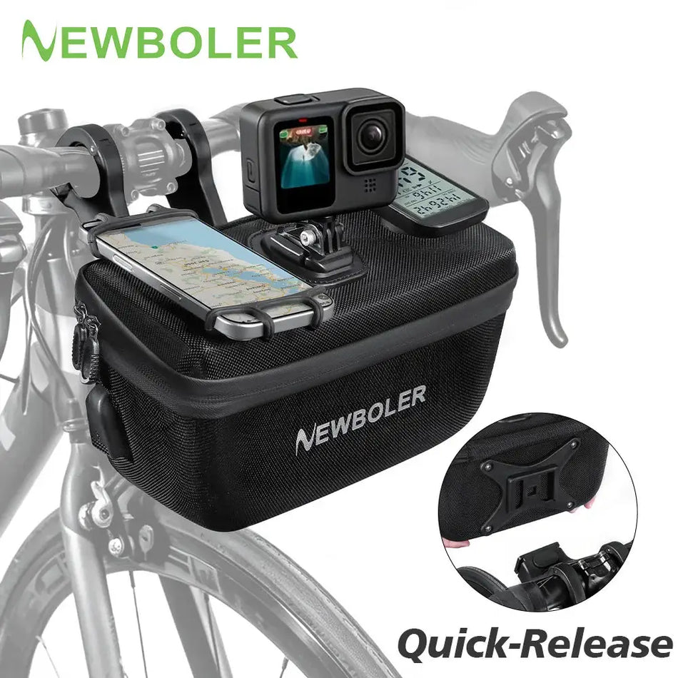 Waterproof Cycling Handlebar Bag With Eva Hard Shell And Phone Holder by InterCyprus Trading Ltd