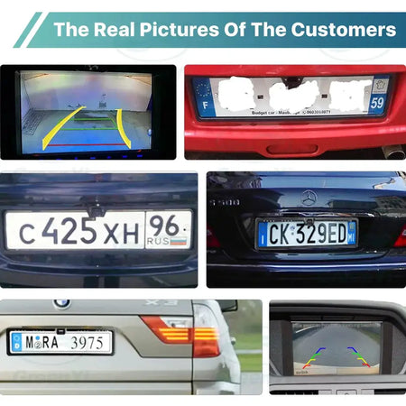 AHD 1080P Dynamic Trajectory Reverse Line European License Plate Frame Car Rear View Camera For Truck Bus SUV Camper Pickup by InterCyprus Trading Ltd