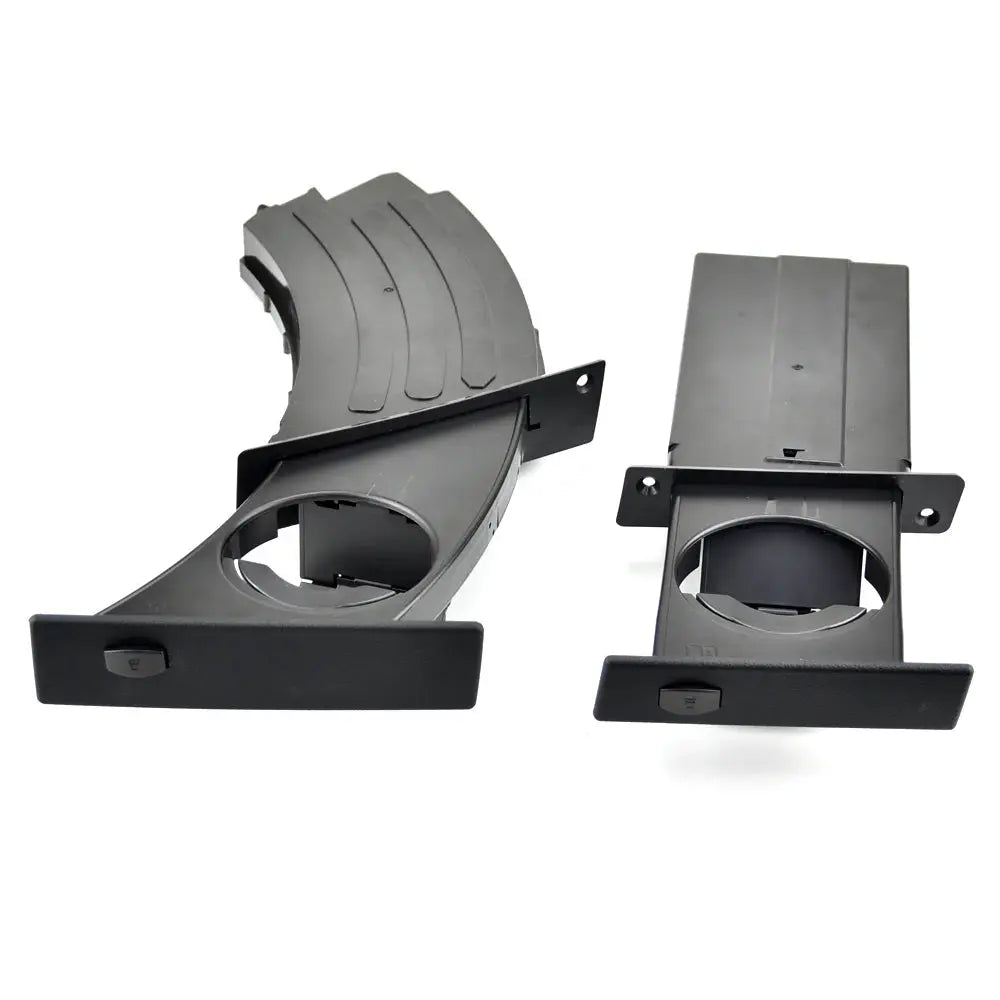 Front Cup Holder Set Black Plastic for BMW E60 E61 525i 528i 530i 2002-2010 by InterCyprus Trading Ltd