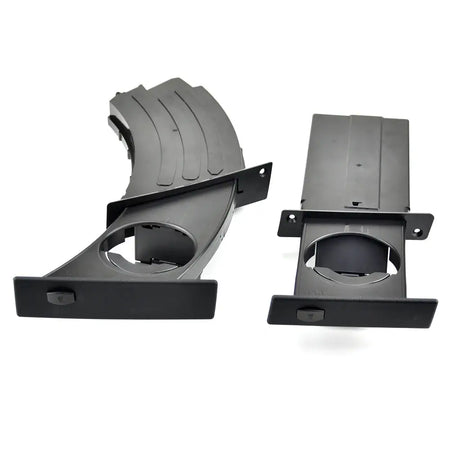 Front Cup Holder Set Black Plastic for BMW E60 E61 525i 528i 530i 2002-2010 by InterCyprus Trading Ltd