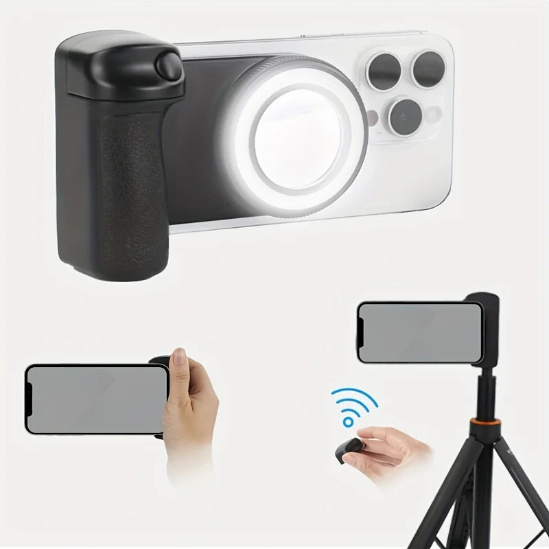 2025 MagSafe Selfie Grip - Bluetooth Camera Stabilizer