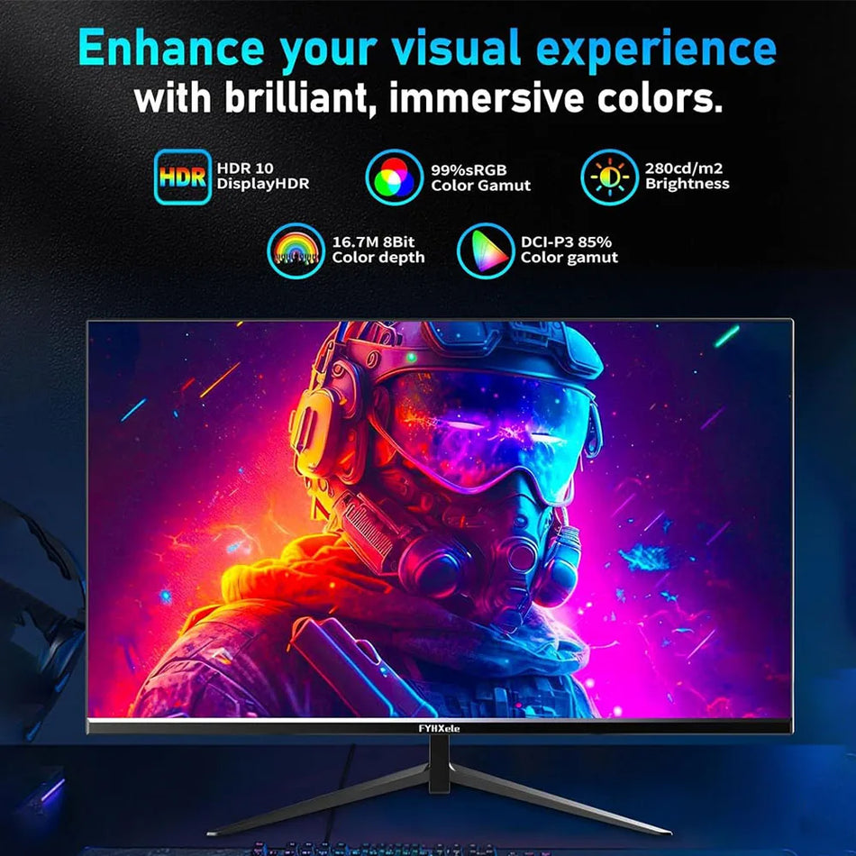 24 colių žaidimų monitorius FY24FHR su IPS ekranu, 180Hz, 1ms MPRT, 99% sRGB, HDR10