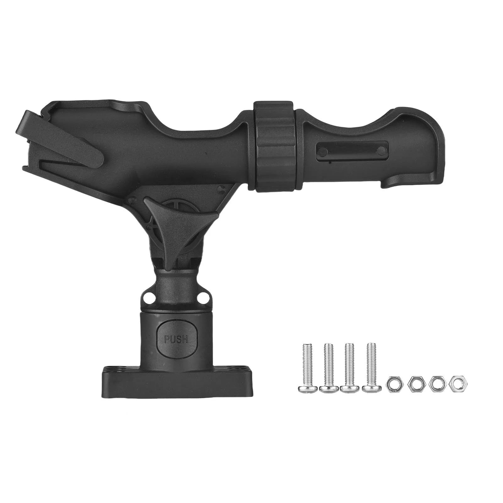 360-Degree Adjustable Fishing Rod Holder for Kayak and Boat black
