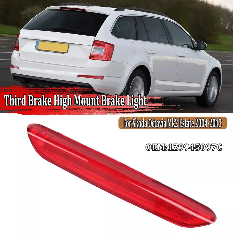 Third Brake Light With Plastic Housing For Skoda Octavia Mk2 Estate by InterCyprus Trading Ltd