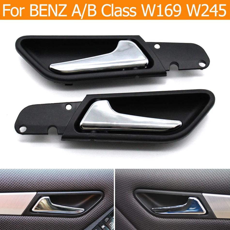 Chrome-Finished Interior Door Unlock Handle Set for Mercedes-Benz A-Class W169 W245