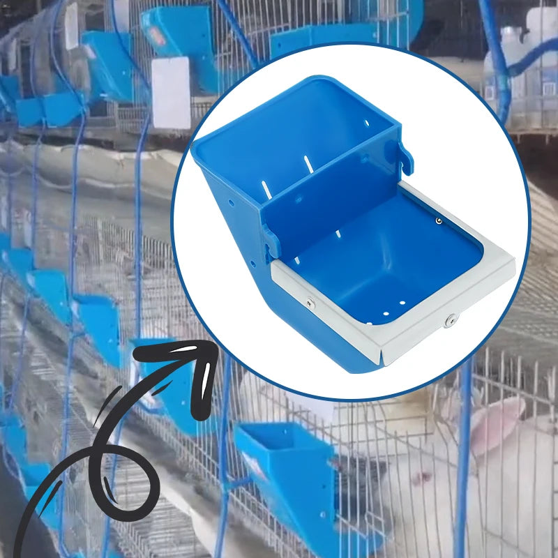 5Pcs Rabbit Feeder Box &ndash; Automatic Farm Feeding Bowls