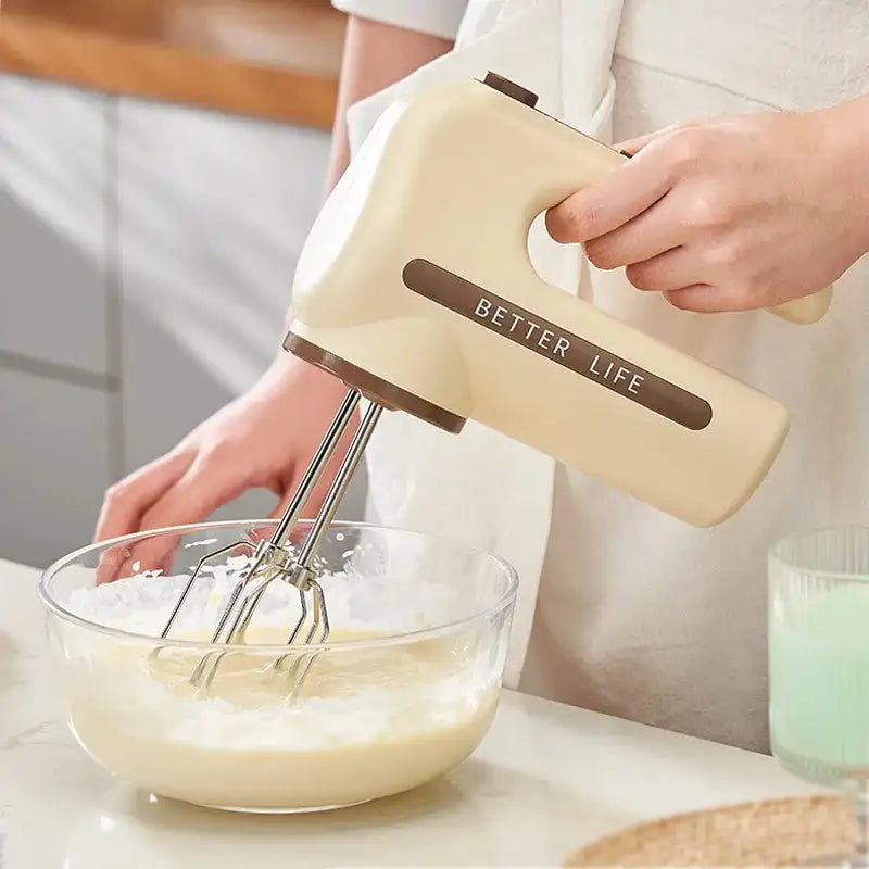 Wireless Electric Milk Frother Handheld Dual Head Foamer