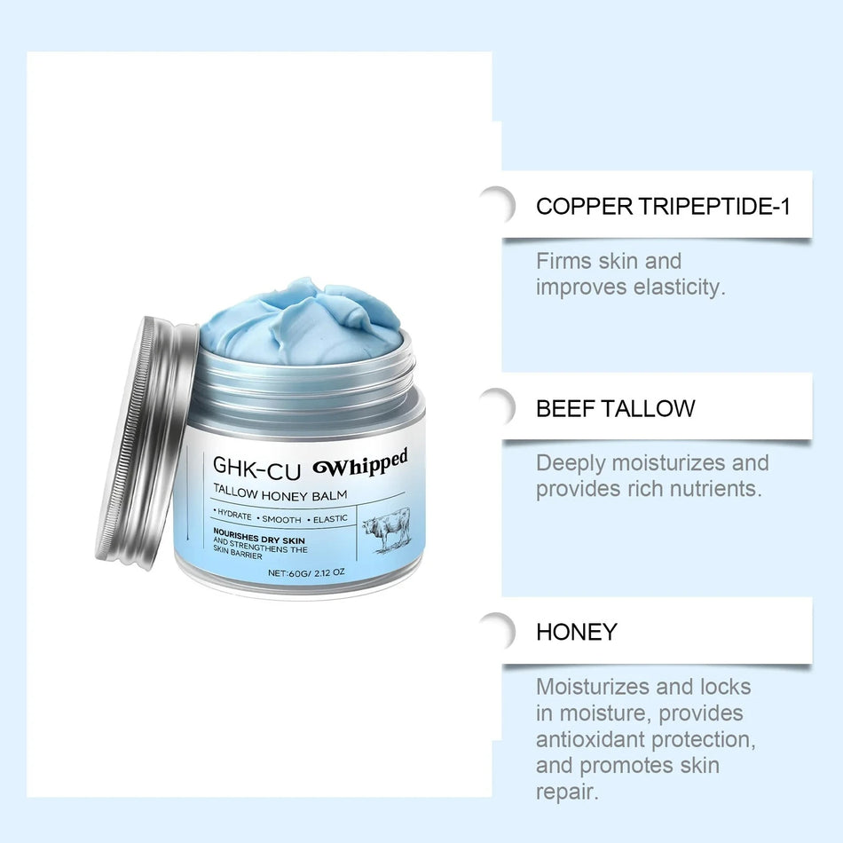 Kupferpeptide GHK-Cu Creme mit Rindertalg und Manuka-Honig für reife Haut