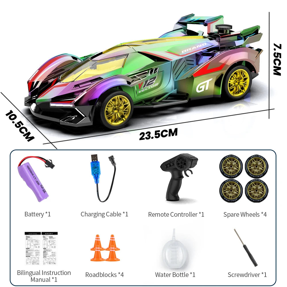 RC Car 4Ch High Speed Drift Racing Car - Ultra Fast Action Inridescence 23.5CM
