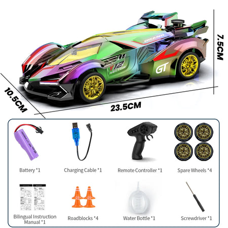 RC Car 4Ch High Speed Drift Racing Car - Ultra Fast Action Inridescence 23.5CM