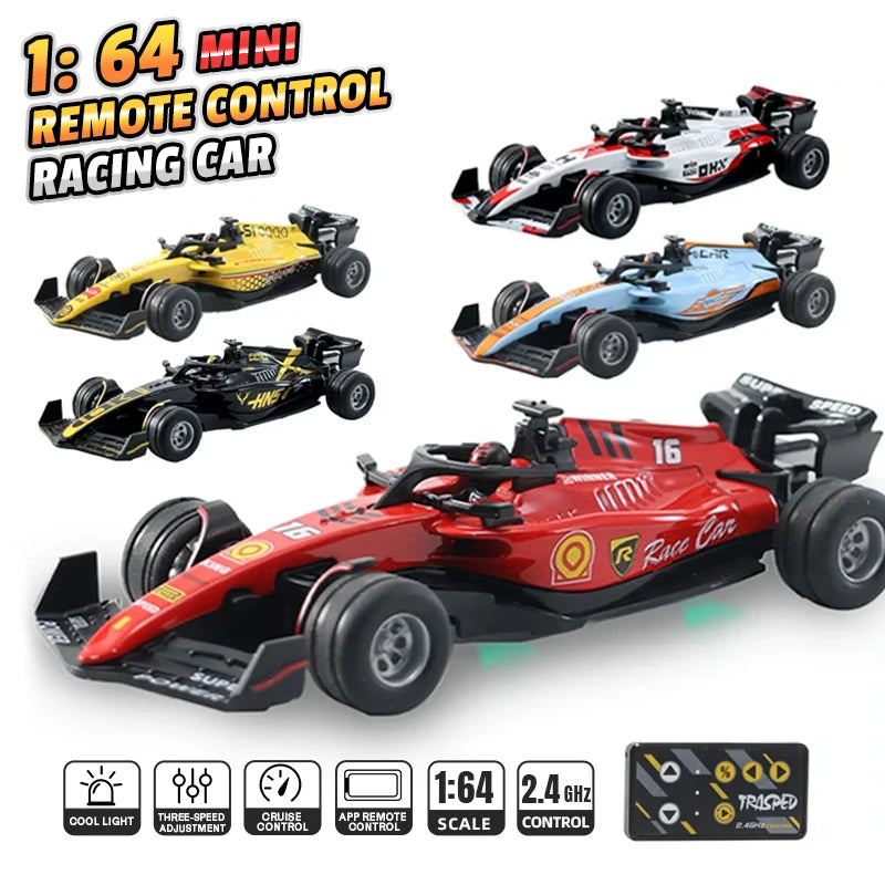 Mașină de jucărie din aliaj miniatură die-cast 1:64 RC pentru birou, Formula Racing, pentru copii