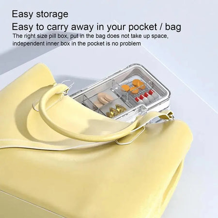 Pill Organizer with Cutter Crusher &ndash; Convenient Travel Solution for Medications