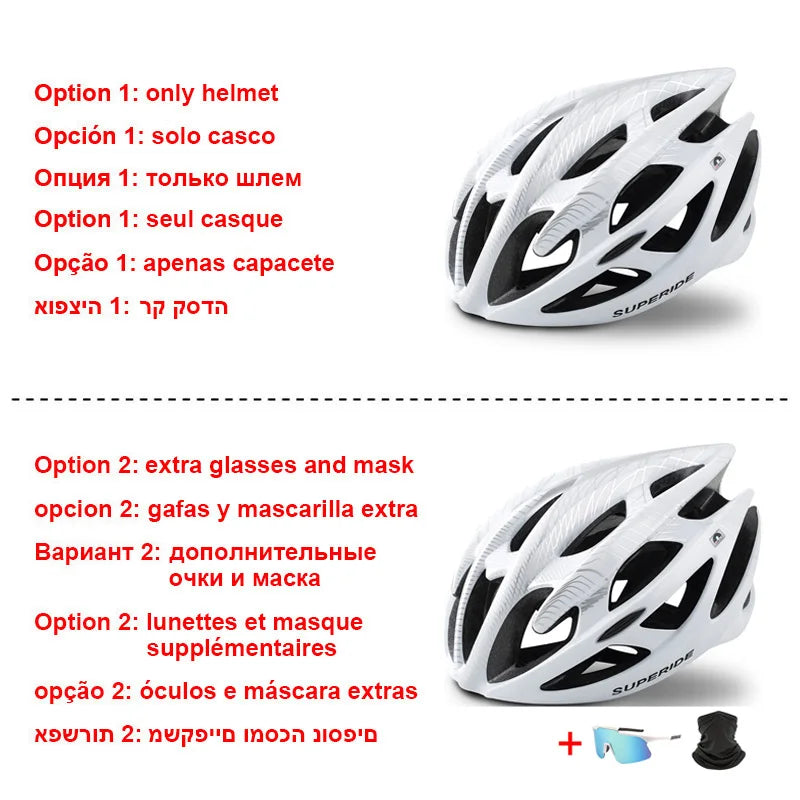 Ultralight Cycling Helmet for Men and Women, In Mold EPS, 225 g to 240 g
