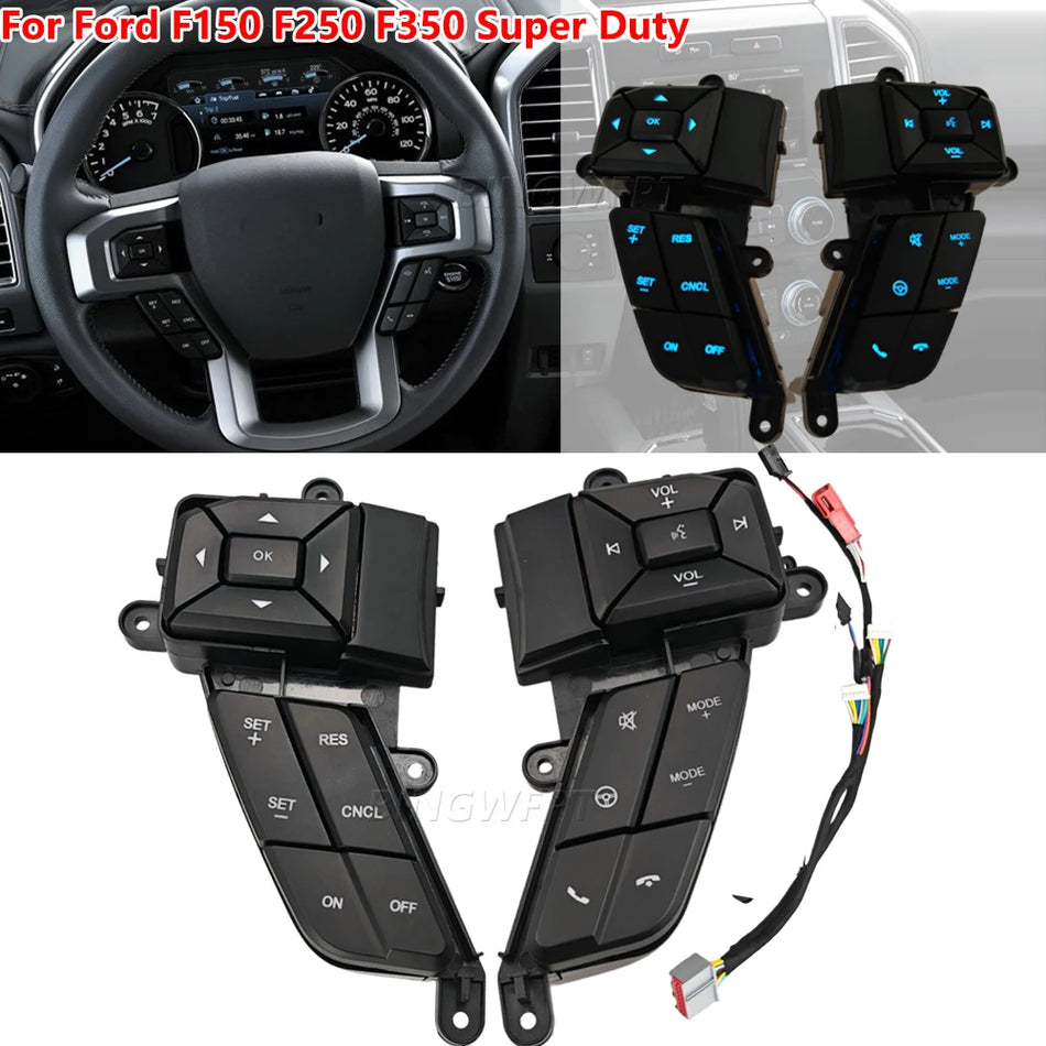 Interruptor de control de crucero retroiluminado para Ford F-150 2015-2018 F-250 F-350 SD 2015-2019