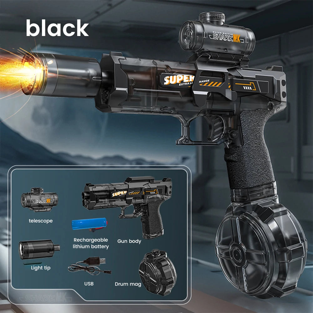 Electric Water Gun &ndash; Long Range Ultra Fast Ice Explosion 1PCS Black