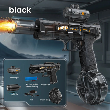 Electric Water Gun &ndash; Long Range Ultra Fast Ice Explosion 1PCS Black