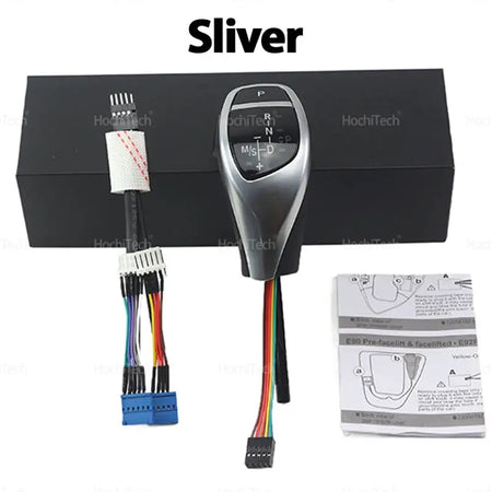For BMW 1 Series E81 E82 E87 E88 2005-2011 PU Leather LED Gear Shift Knob Thumb Type Shifter Lever Head Retrofit Kit by InterCyprus Trading Ltd