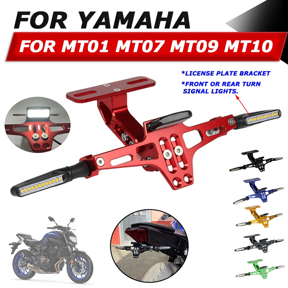 Yamaha MT-07 MT-09 MT-10 Rear License Plate Holder Bracket Made of Aluminum Alloy CNC Machined Matte Finish