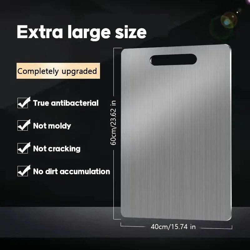 Premium 316 Stainless Steel Double-Sided Cutting Board for Kitchen Use 40 60cm