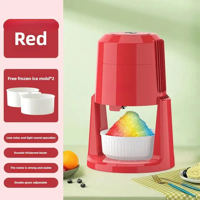 220V Small Household Ice Shaver With Two Speed Settings red / US