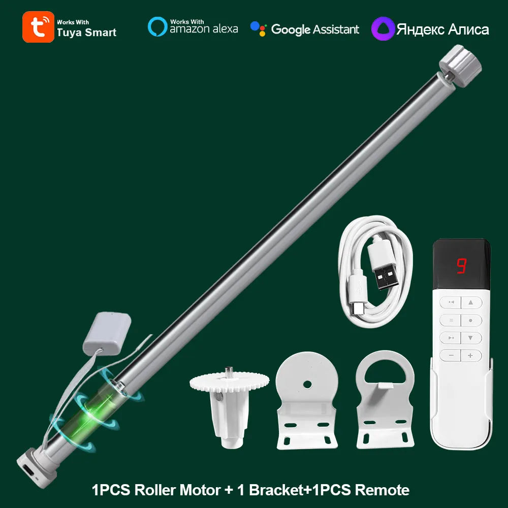 LifeLibero Tuya Zigbee Smart Curtains 1 Motor 1 Remote / For 28mm tube zigbee