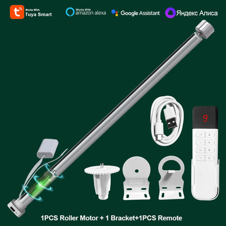 LifeLibero Tuya Zigbee Smart Curtains 1 Motor 1 Remote / For 28mm tube zigbee