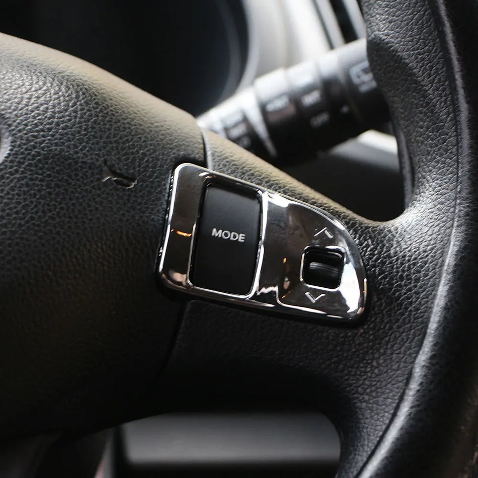 Наклейка на панель рулевого колеса Kia Sportage 3 SL, ABS серебристая