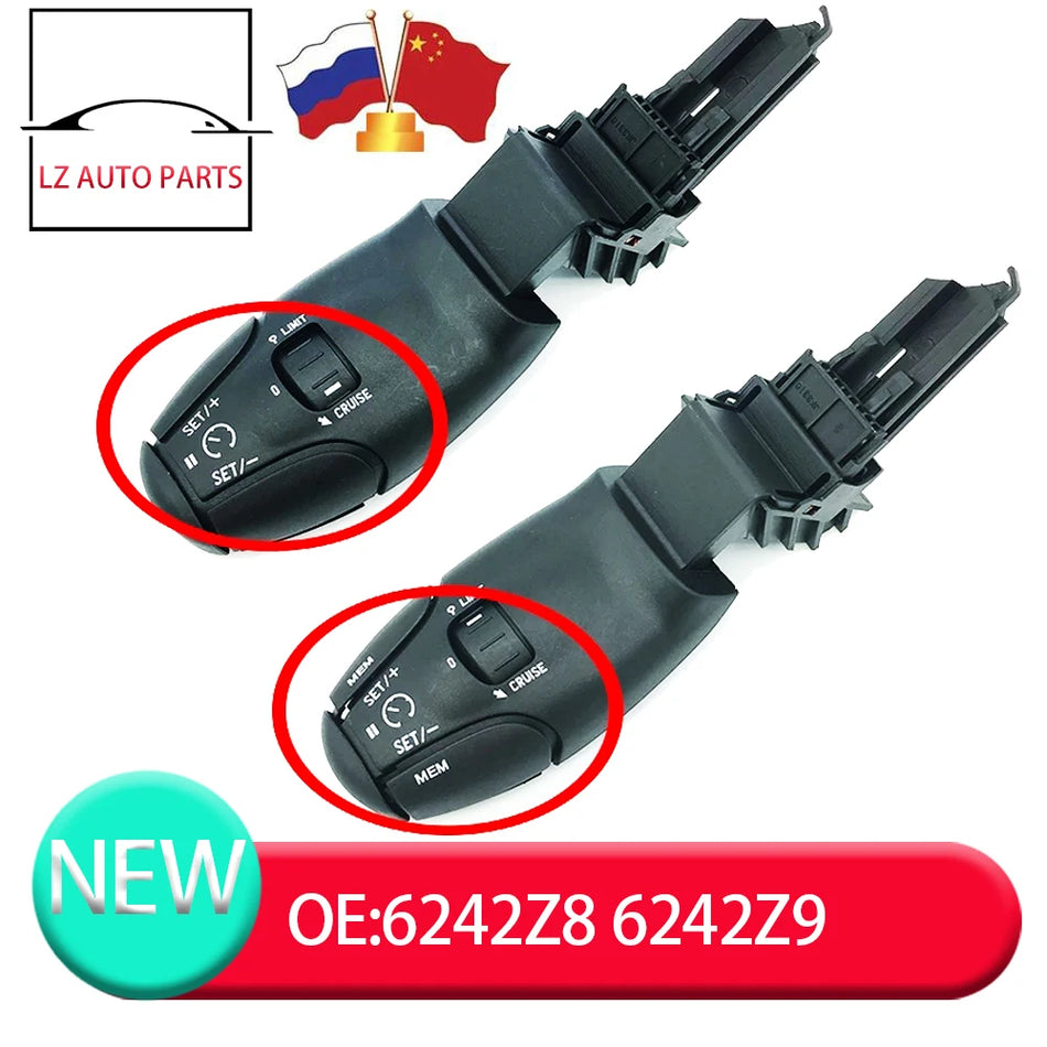 Διακόπτης Cruise Control Πλαστικός για Peugeot 307 308 408 206 207 301 3008 και Citroën C2 Παραλλαγές
