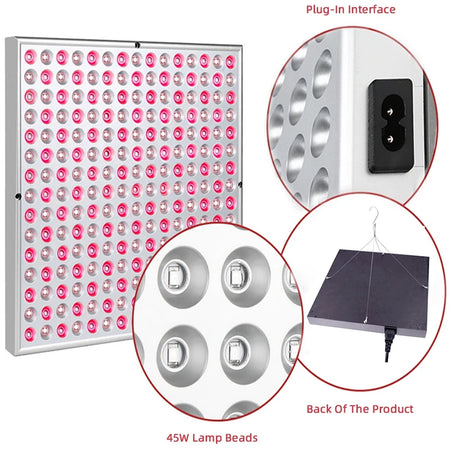 LED Red Light Therapy Panel Lamp 225 LEDs &ndash; Anti Aging