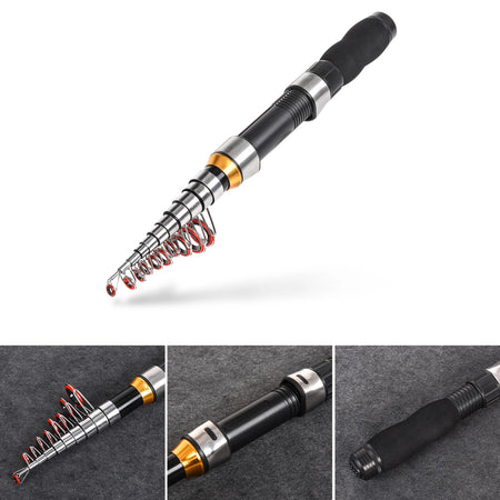 Lixada Rod Reel Combo 2.1m Telescopic Kit &ndash; Travel Ready