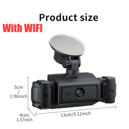 4 Channel 1080P Dash Cam with WiFi