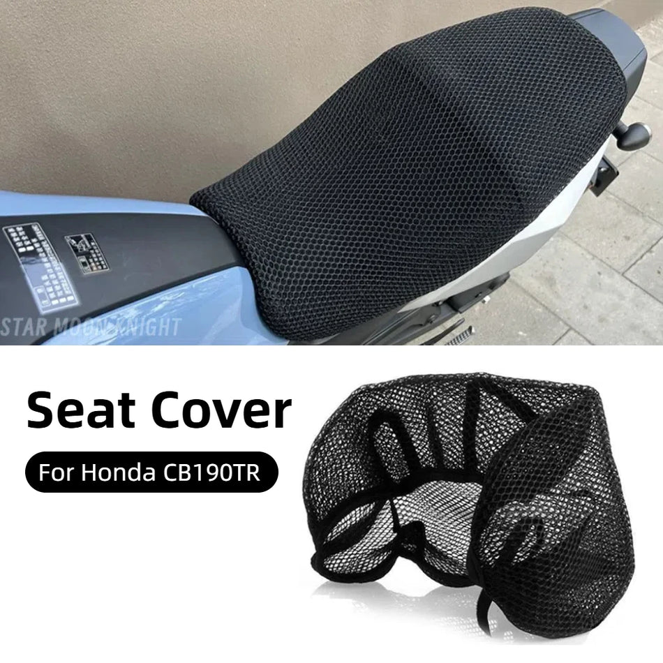 Honda CB190TR 3D Fileli Koltuk Kılıfı, Nefes Alabilir Kaymaz Kumaş, Motosiklet İçin Yastıklı Uyum
