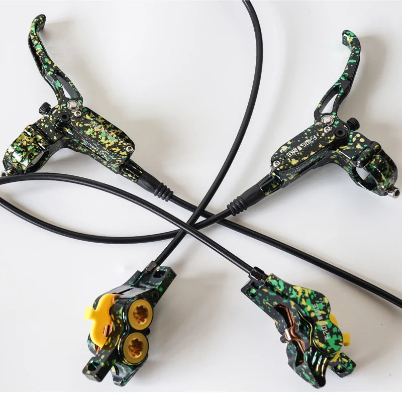 Frog-4 Pistons MTB Bike Hydraulic Brake - Oil Pressure Green-1 pair